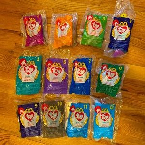 1998 Complete Set Teenie Beanie Babies Mcdonalds - 12 beanies total. Unopened